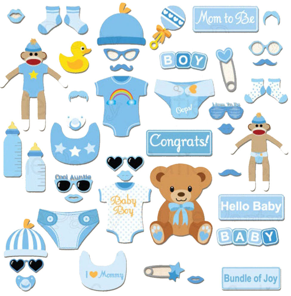 NUOBESTY 36 pcs Baby Scrapbook Stickers Baby Shower Party Decorations Baby  Month Stickers Infant Photo Props Stickers for Boys Newborn Props 1 to 12