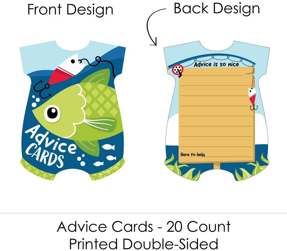 Let's Go Fishing - Baby Bodysuit Wish Card Fish Themed Baby Shower Act –  MATTEO PARTY