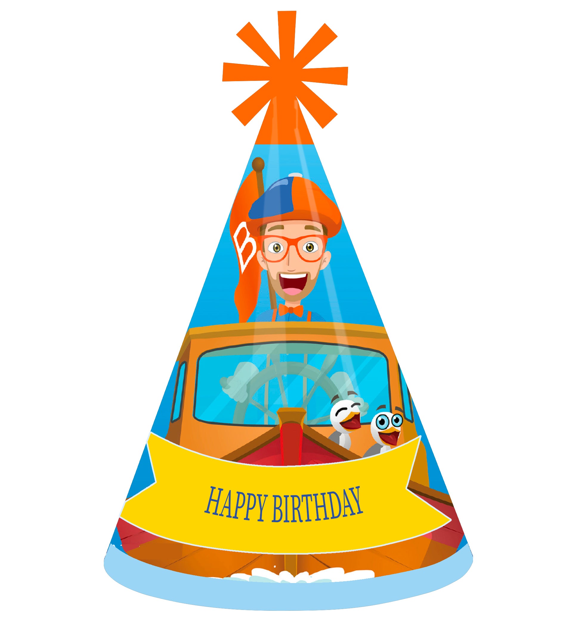 BLIPPI - Cone Happy Birthday Party Hats for Kids and Adults - Set of 8 –  MATTEO PARTY